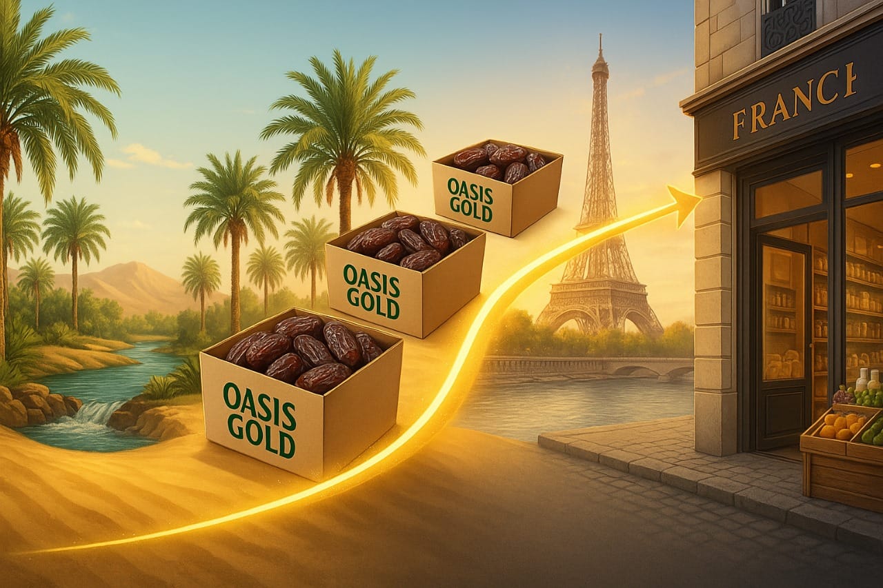 مواصفات المجدول المصري في فرنسا | الدرجات، الأحجام، والتغليف الجاهز للتوزيع 3 Egyptian Medjool dates